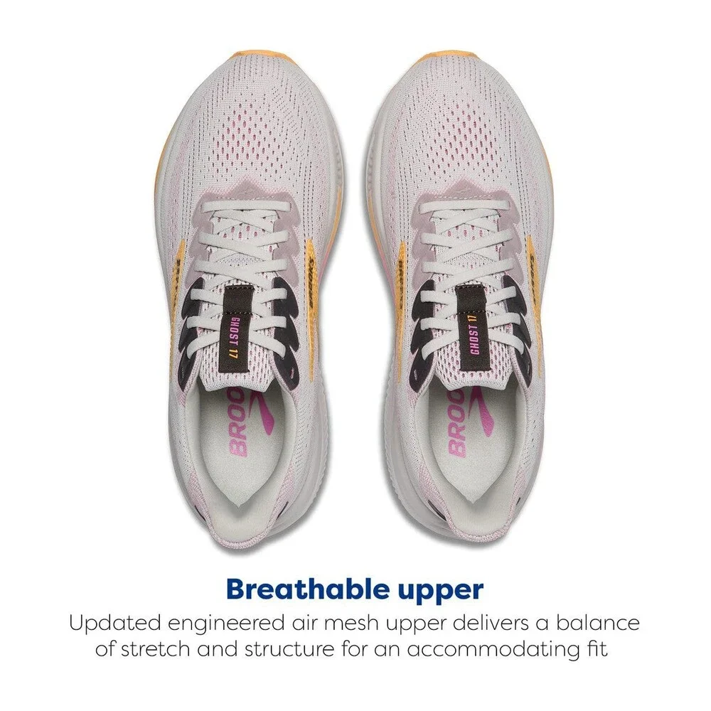 Brooks Women's Ghost 17 Oyster/Apricot/Pink 120431-1B-070